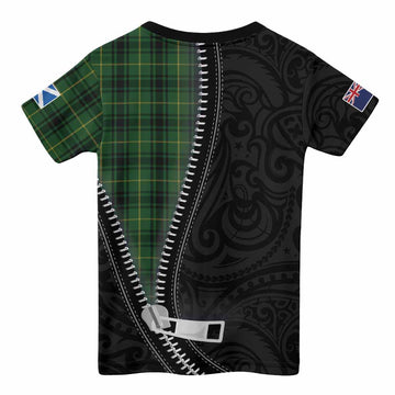 MacArthur (McArthur) Tartan Kid T-shirt New Zealand Pattern Unique Zipper Stylized
