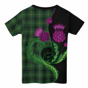 MacArthur (McArthur) Tartan Kid T-shirt Traditional Scottish Thistle
