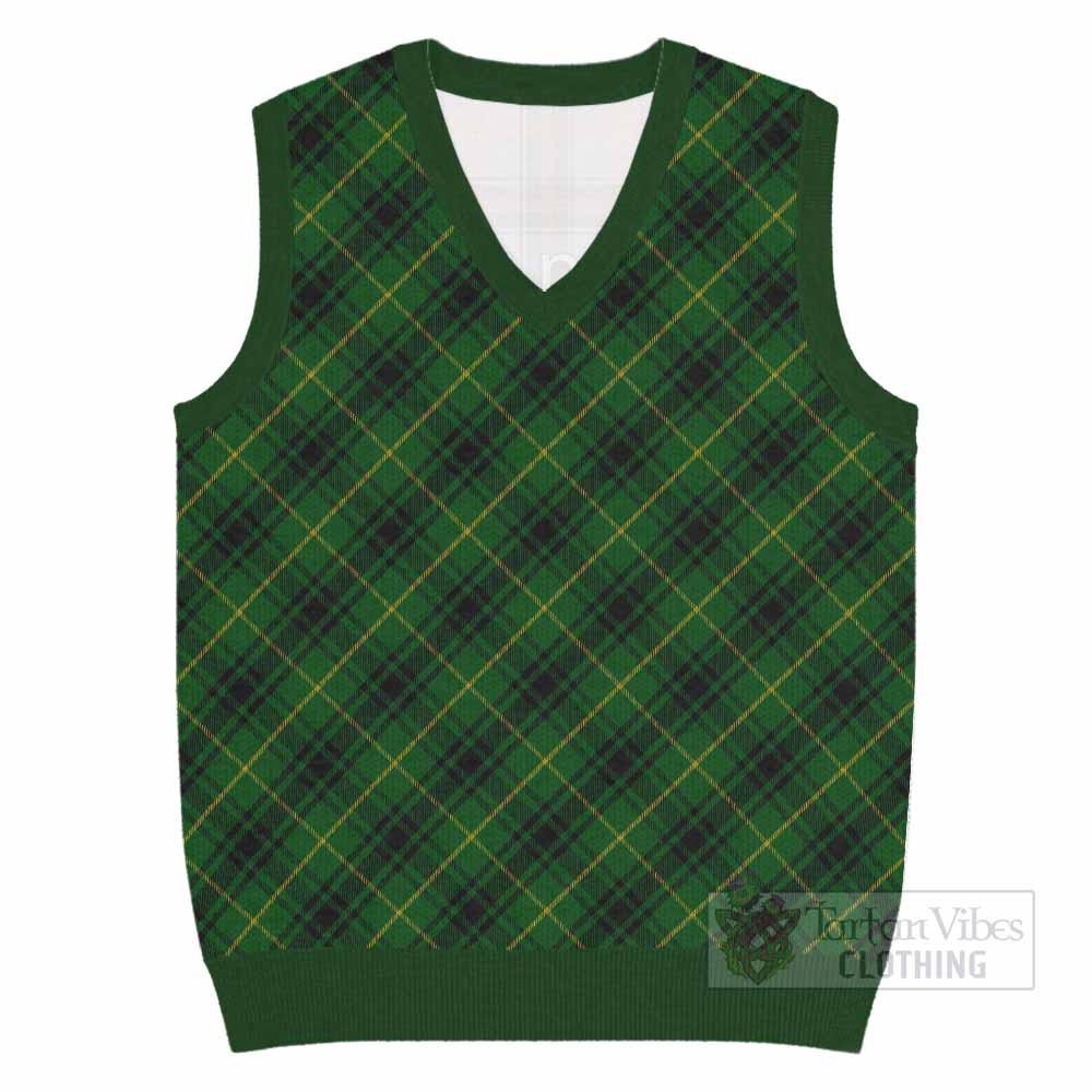 MacArthur (McArthur) Tartan  Knitted V-Neck Vest Cross Style
