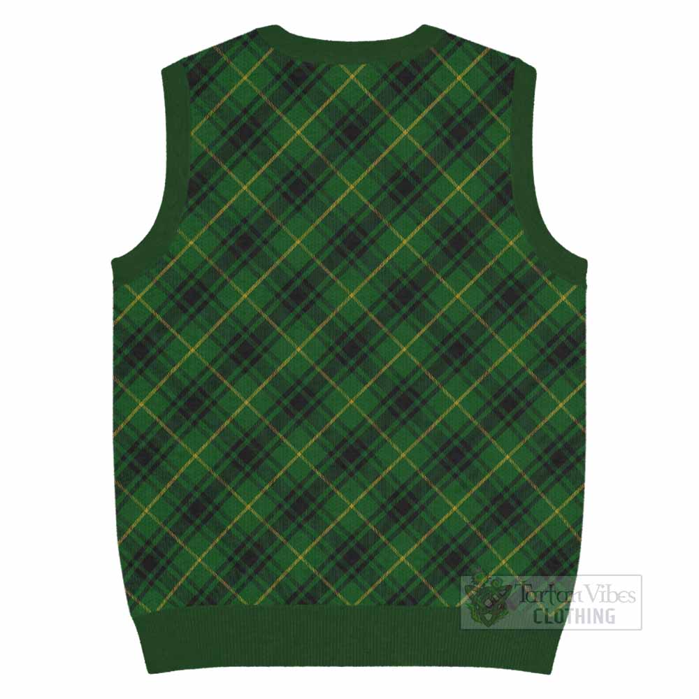 MacArthur (McArthur) Tartan  Knitted V-Neck Vest Cross Style