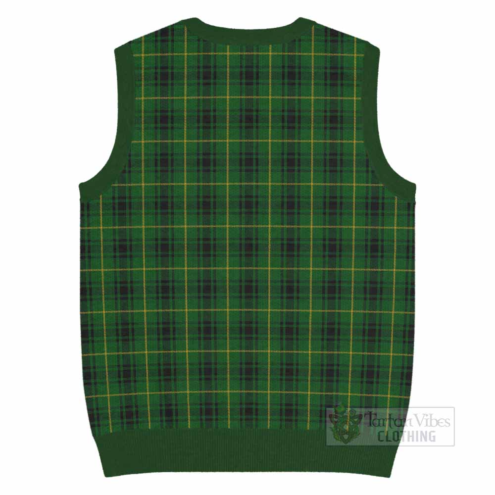 MacArthur (McArthur) Tartan Knitted V-Neck Vest with Family Crest - Tartan Vibes Clothing