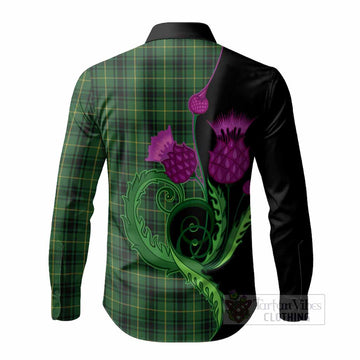 MacArthur (McArthur) Tartan Long Sleeve Button Shirts Traditional Scottish Thistle