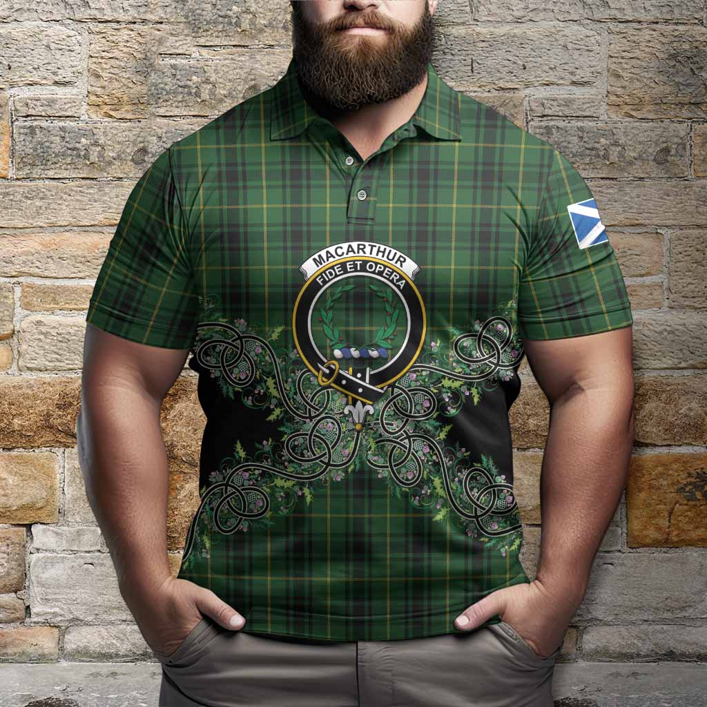 MacArthur (McArthur) Tartan Polo Shirt Thistle Scottish Spirit