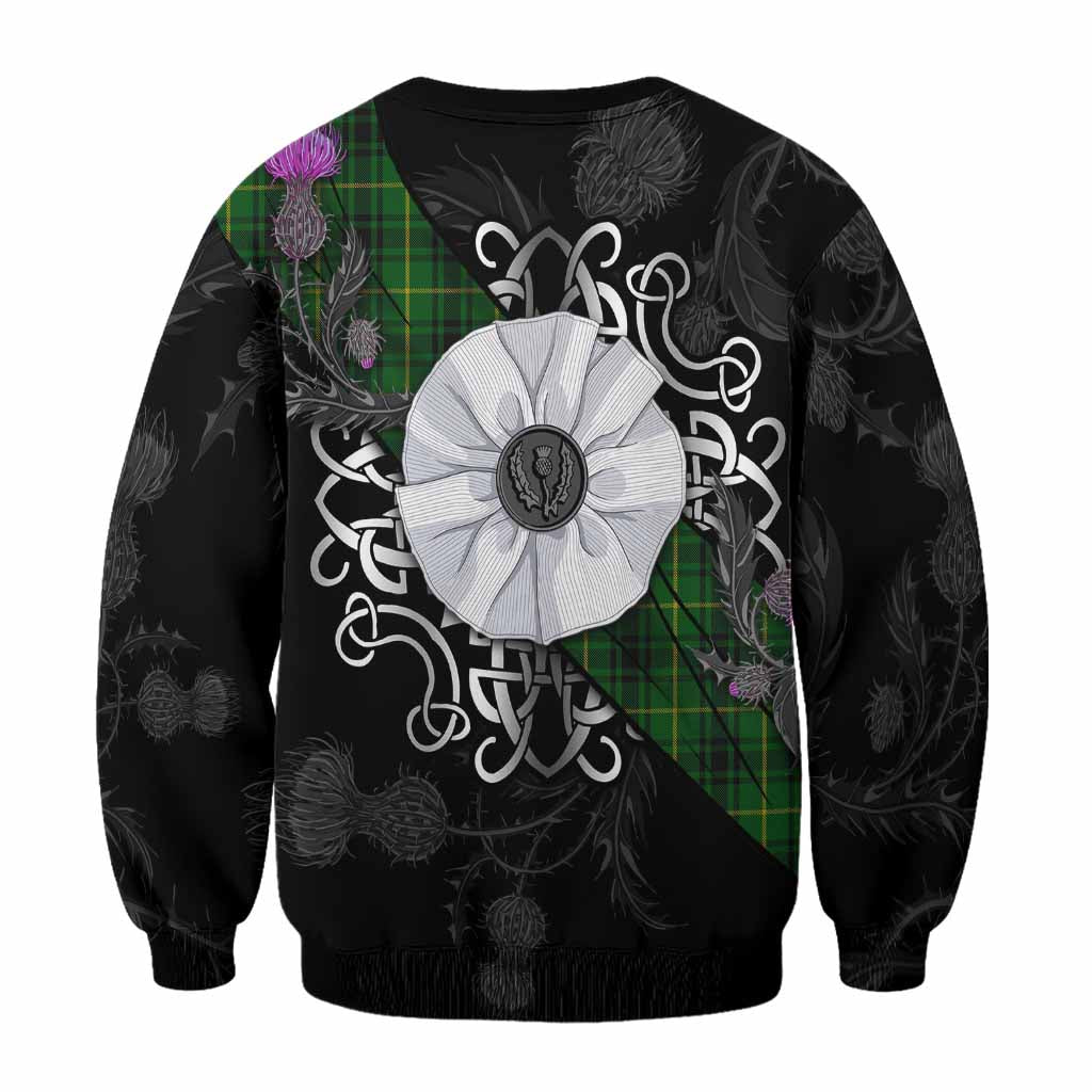 MacArthur (McArthur) Tartan Sweatshirt Jacobite White Rose - Tartan Vibes Clothing