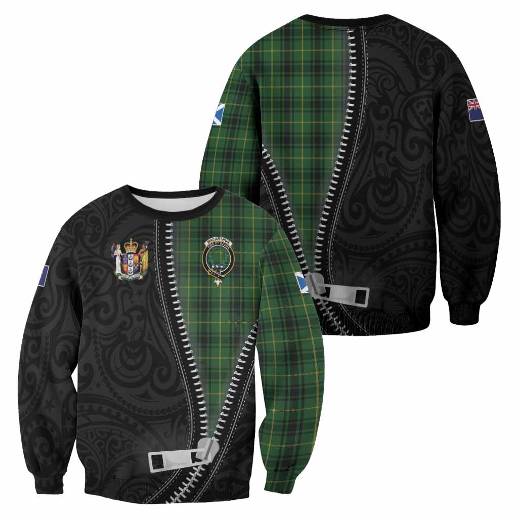 MacArthur (McArthur) Tartan Sweatshirt New Zealand Pattern Unique Zipper Stylized