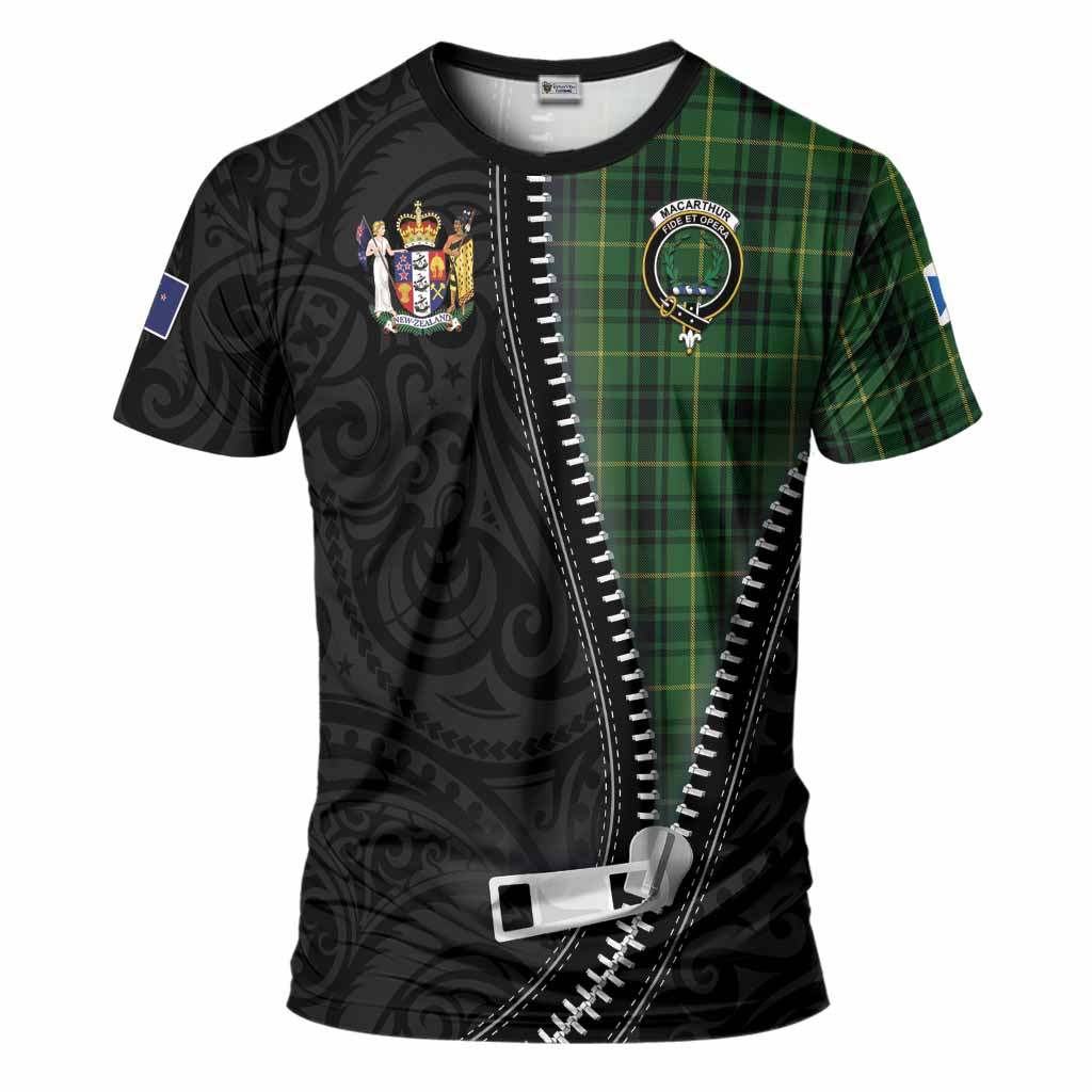 MacArthur (McArthur) Tartan T-Shirt New Zealand Pattern Unique Zipper Stylized