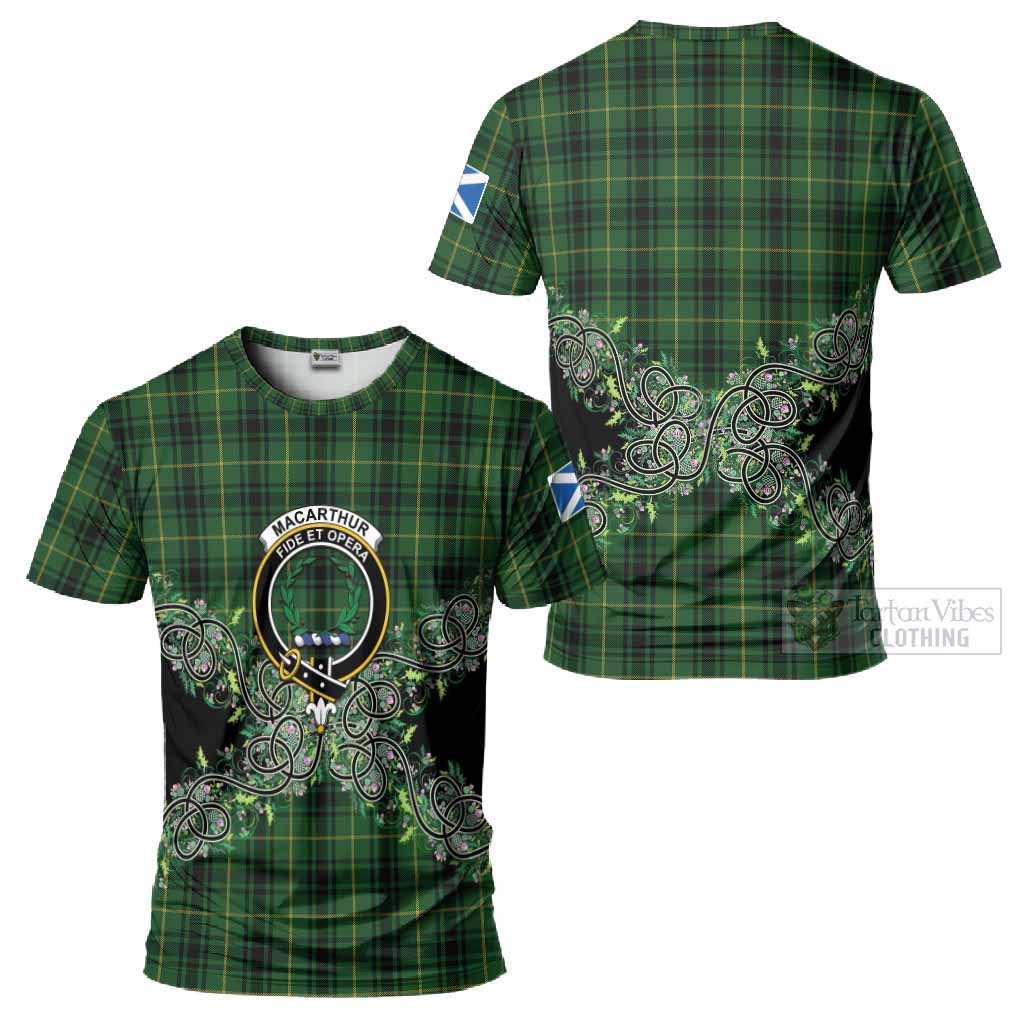 MacArthur (McArthur) Tartan T-Shirt Thistle Scottish Spirit