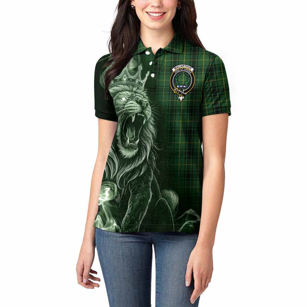 MacArthur (McArthur) Tartan Women Polo Shirt Roaring Lion Heritage