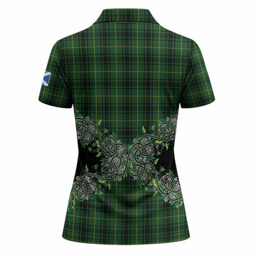MacArthur (McArthur) Tartan Women Polo Shirt Thistle Scottish Spirit