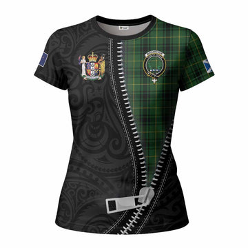 MacArthur (McArthur) Tartan Women T shirt New Zealand Pattern Unique Zipper Stylized