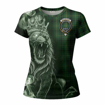 MacArthur (McArthur) Tartan Women T shirt Roaring Lion Heritage