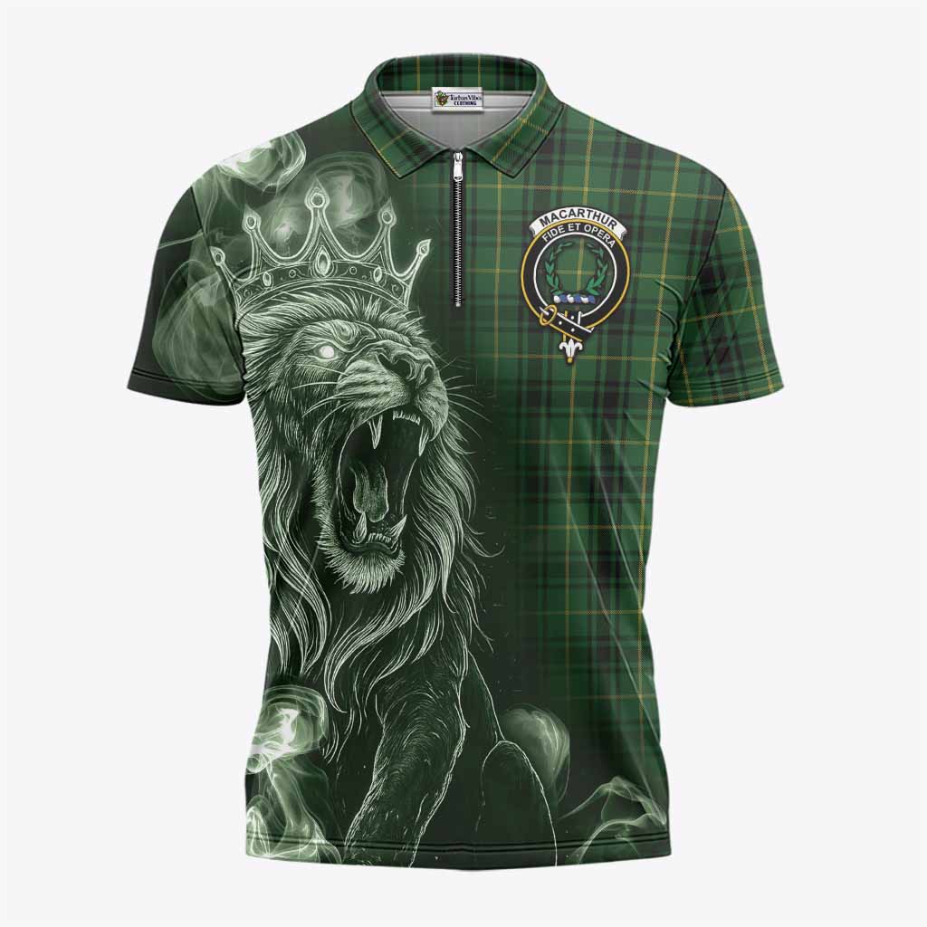 MacArthur (McArthur) Tartan Zipper Polo Shirt Roaring Lion Heritage