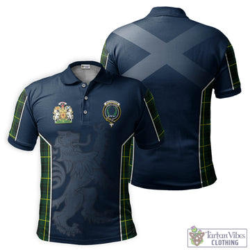 MacArthur Modern Tartan Men's Polo Shirt with Family Crest and Lion Rampant Vibes Sport Style