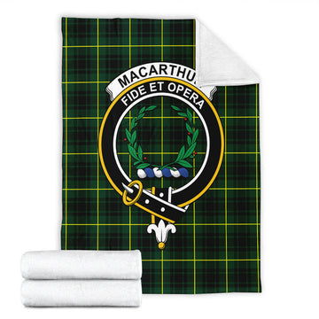 MacArthur Modern Tartan Blanket with Family Crest