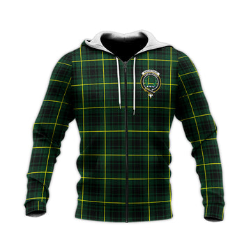 MacArthur Modern Tartan Knitted Hoodie with Family Crest