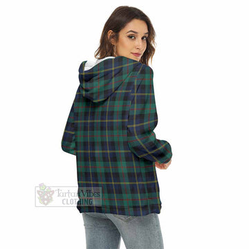 MacAskill (McAskill) Tartan Women's Borg Fleece Hoodie with Half Zip