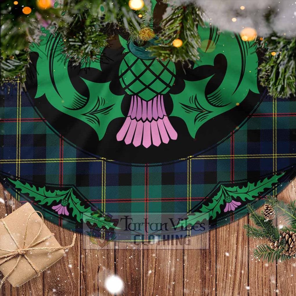 Tartan Vibes Clothing MacAskill (McAskill) Tartan Christmas Tree Skirt Scottish Thistle Style