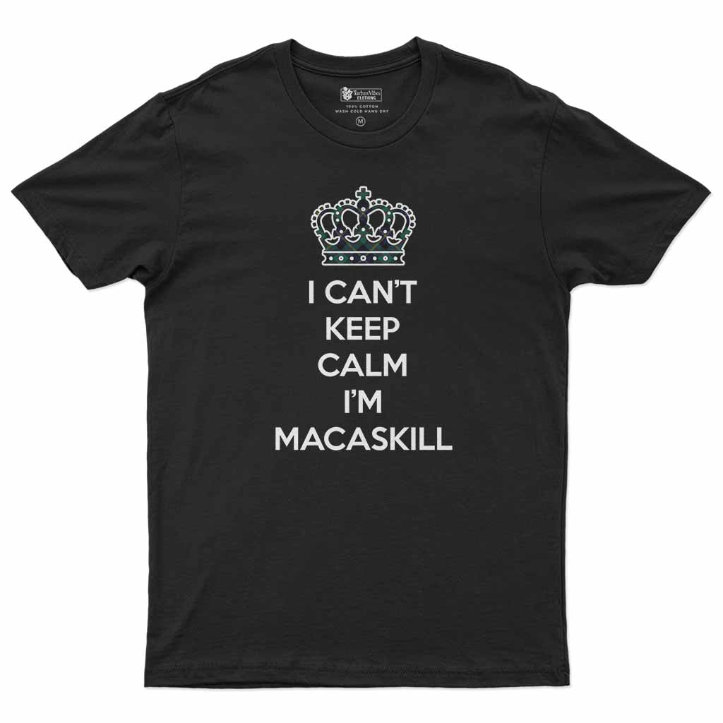 MacAskill (McAskill) Can't Keep Calm Men's T-Shirt Black - Tartan Vibes Clothing