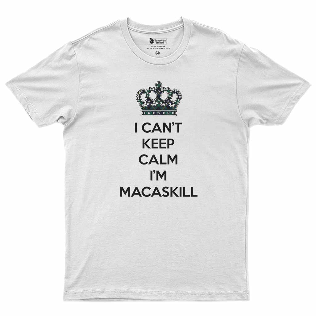 MacAskill (McAskill) Can't Keep Calm Men's T-Shirt White - Tartan Vibes Clothing