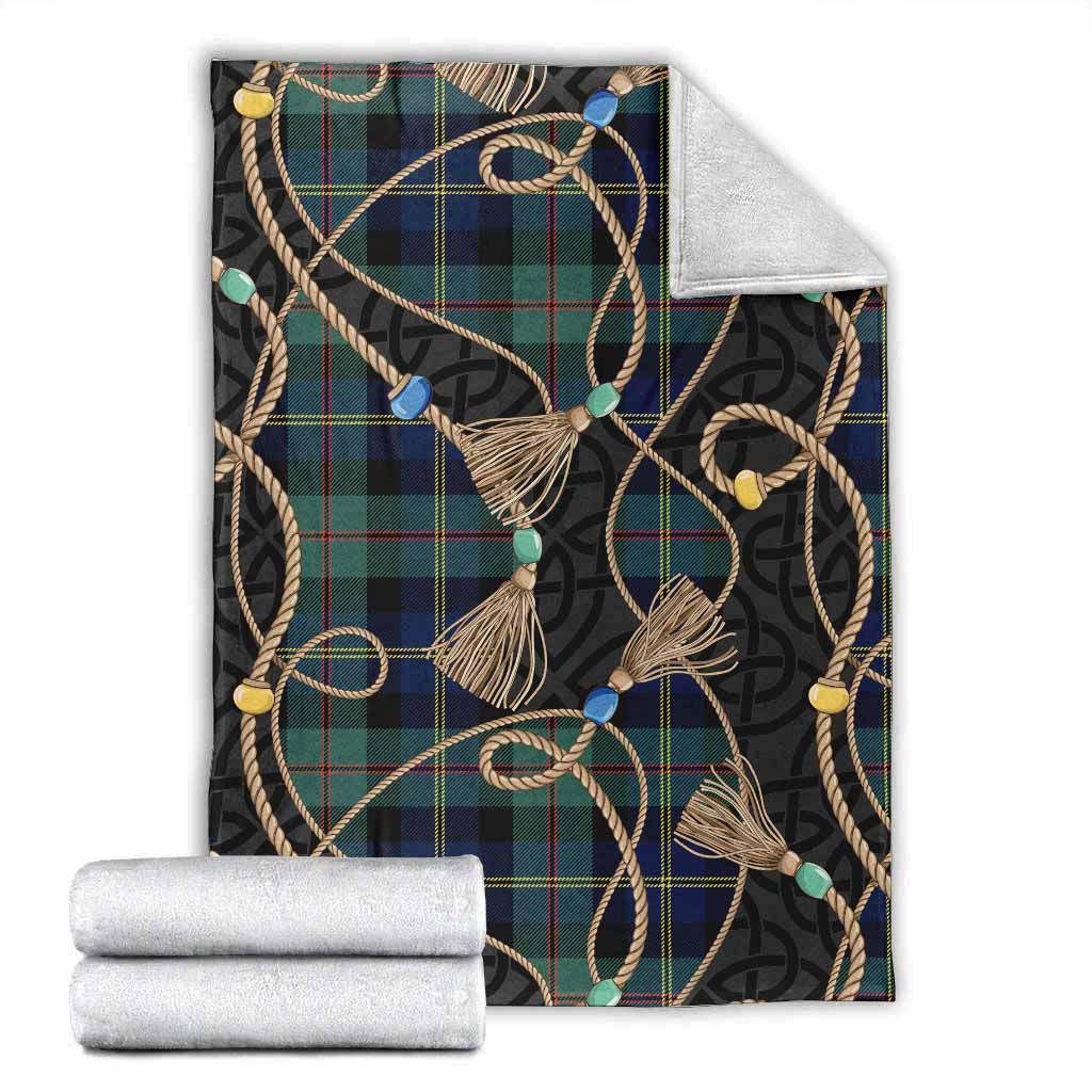 MacAskill (McAskill) Scottish Tartan Twisted Ropes Stylized Blanket X-Large 59 x 79 inches 150 x 200 cm - Tartan Vibes Clothing