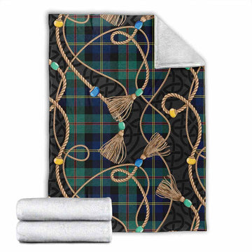 MacAskill (McAskill) Scottish Tartan Twisted Ropes Stylized Blanket X-Large 59 x 79 inches 150 x 200 cm - Tartan Vibes Clothing