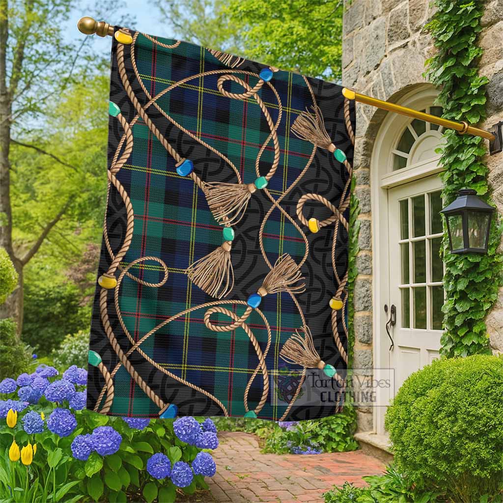 MacAskill (McAskill) Scottish Tartan Twisted Ropes Stylized Garden Flag - Tartan Vibes Clothing
