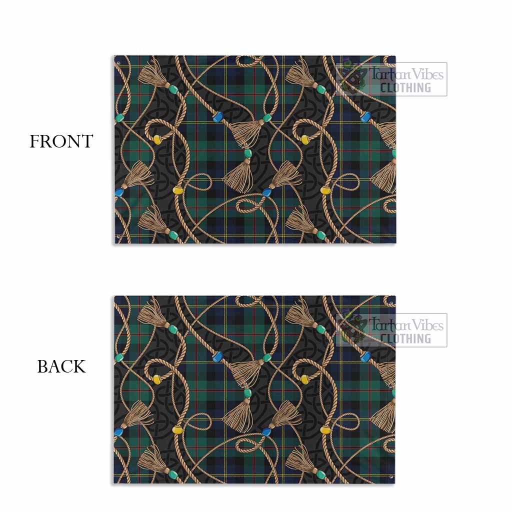 MacAskill (McAskill) Scottish Tartan Twisted Ropes Stylized House Flag - Tartan Vibes Clothing