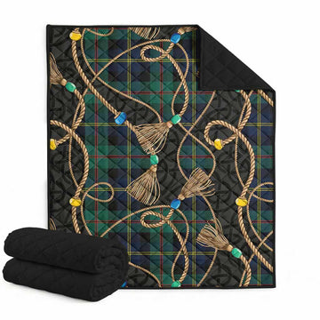 MacAskill (McAskill) Scottish Tartan Twisted Ropes Stylized Premium Quilt Super King Quilt 91" x 110" - Tartan Vibes Clothing