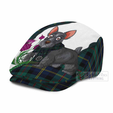 MacAskill (McAskill) Scottish Terrier Tartan Flat Cap, Jeff Cap Thistle Heritage Art