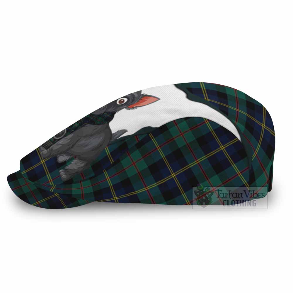 MacAskill (McAskill) Scottish Terrier Tartan Flat Cap, Jeff Cap Thistle Heritage Art - Tartan Vibes Clothing