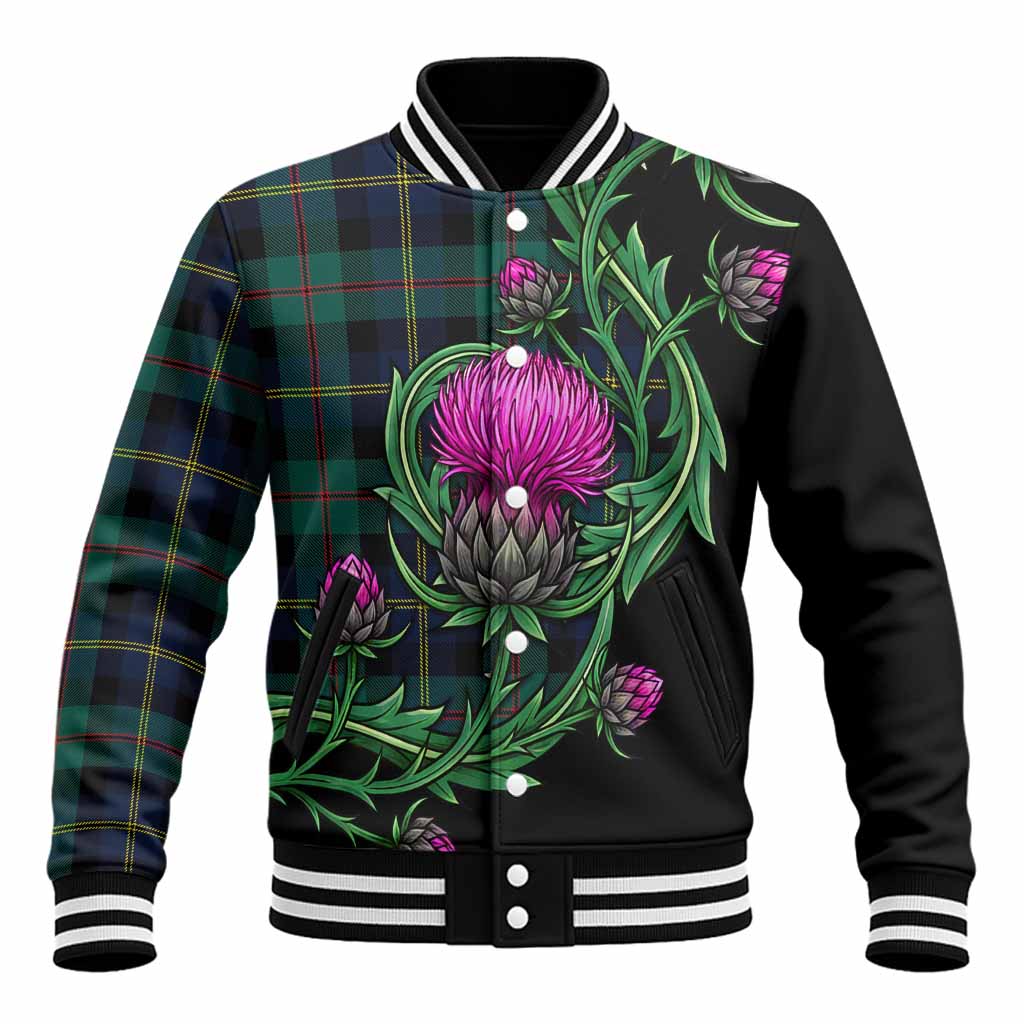 MacAskill (McAskill) Tartan Baseball Jacket Resilient Scottish Thistle Unisex - Tartan Vibes Clothing