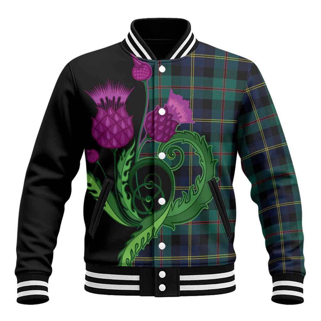 MacAskill (McAskill) Tartan Baseball Jacket Traditional Scottish Thistle
