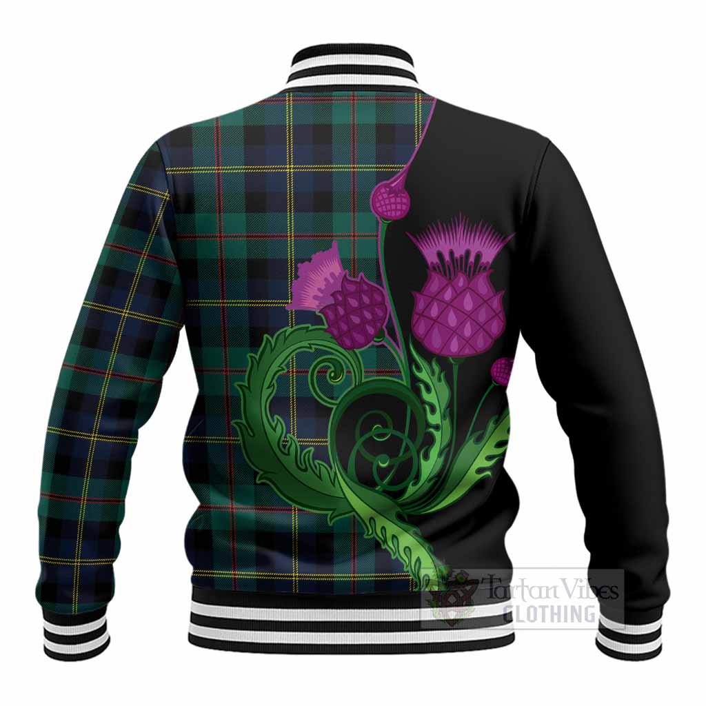 MacAskill (McAskill) Tartan Baseball Jacket Traditional Scottish Thistle