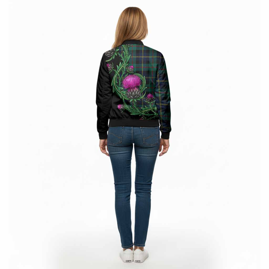 MacAskill (McAskill) Tartan Bomber Jacket Resilient Scottish Thistle - Tartan Vibes Clothing