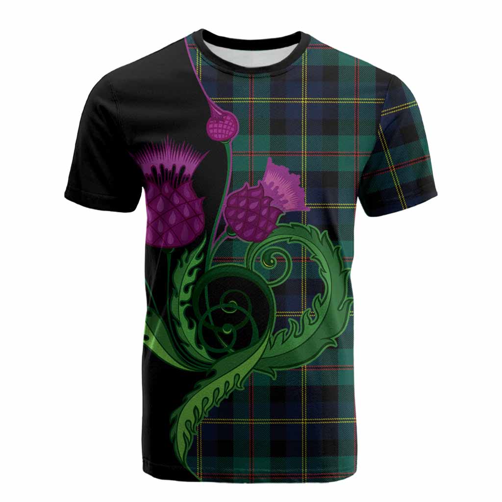 MacAskill (McAskill) Tartan Cotton T-shirt Traditional Scottish Thistle