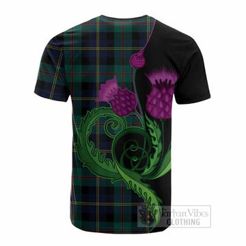 MacAskill (McAskill) Tartan Cotton T-shirt Traditional Scottish Thistle