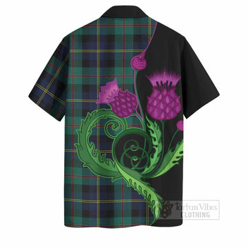 MacAskill (McAskill) Tartan Hawaiian Shirt Traditional Scottish Thistle