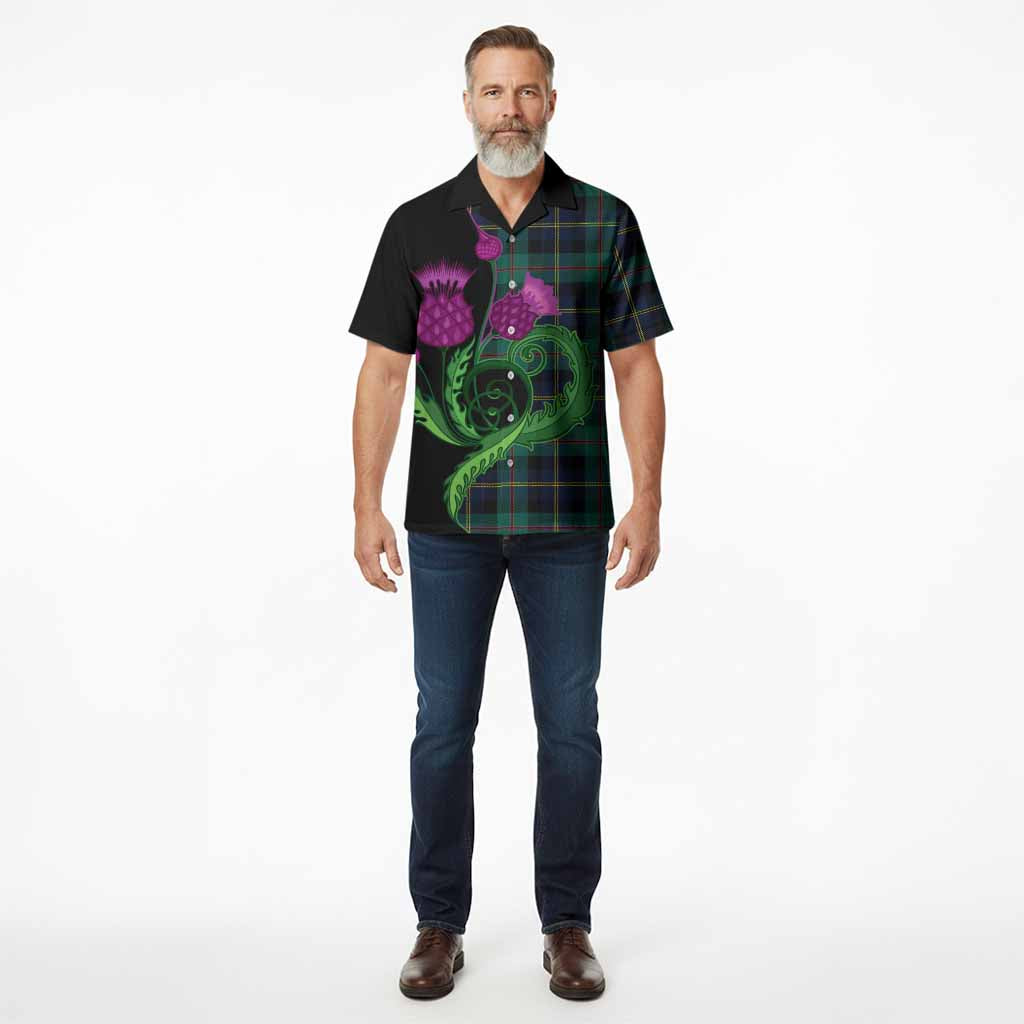 MacAskill (McAskill) Tartan Hawaiian Shirt Traditional Scottish Thistle