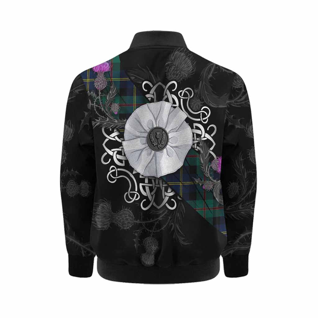 MacAskill (McAskill) Tartan Kid Bomber Jacket Jacobite White Rose Kid - Tartan Vibes Clothing