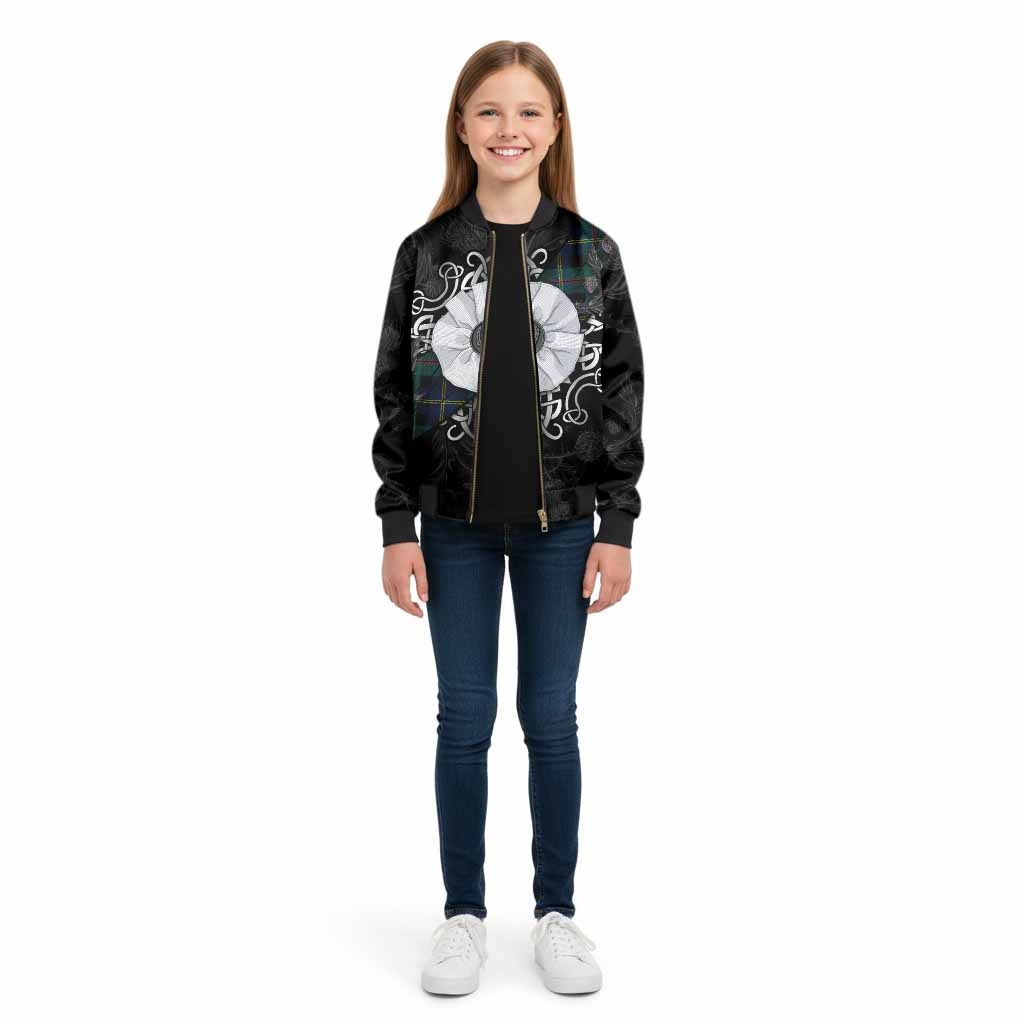 MacAskill (McAskill) Tartan Kid Bomber Jacket Jacobite White Rose - Tartan Vibes Clothing