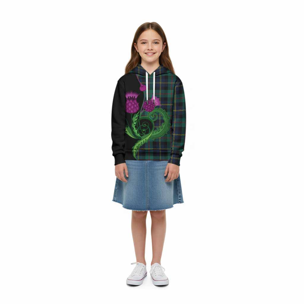 MacAskill (McAskill) Tartan Kid Hoodie Traditional Scottish Thistle