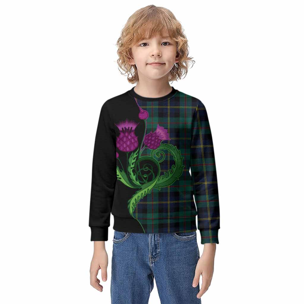 MacAskill (McAskill) Tartan Kid Knitted Sweatshirt Traditional Scottish Thistle