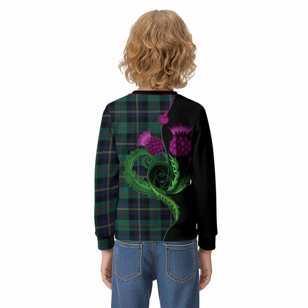 MacAskill (McAskill) Tartan Kid Knitted Sweatshirt Traditional Scottish Thistle