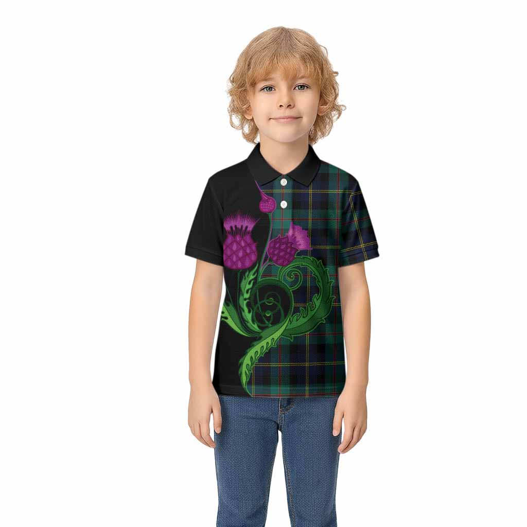 MacAskill (McAskill) Tartan Kid Polo Shirt Traditional Scottish Thistle