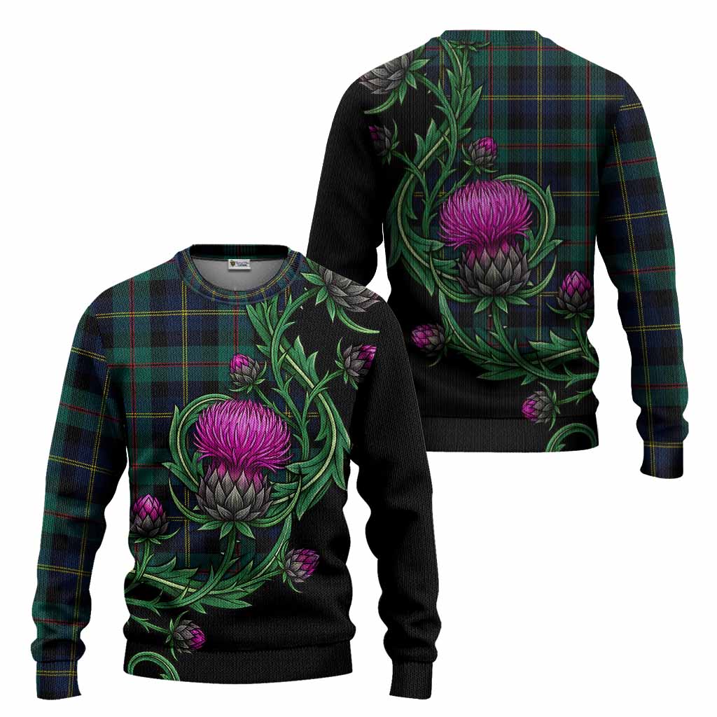 MacAskill (McAskill) Tartan Knitted Sweater Resilient Scottish Thistle - Tartan Vibes Clothing