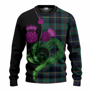 MacAskill (McAskill) Tartan Knitted Sweater Traditional Scottish Thistle