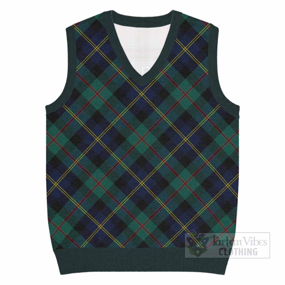 MacAskill (McAskill) Tartan  Knitted V-Neck Vest Cross Style