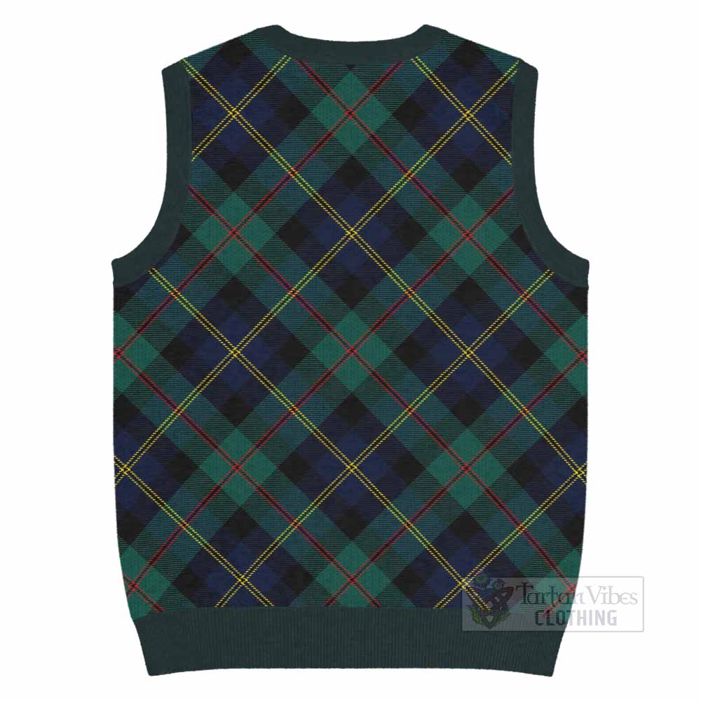 MacAskill (McAskill) Tartan  Knitted V-Neck Vest Cross Style