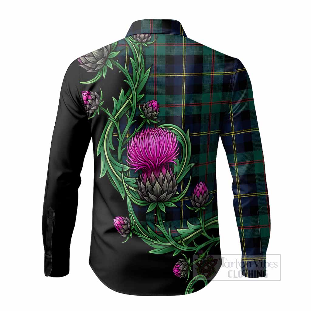 MacAskill (McAskill) Tartan Long Sleeve Button Shirts Resilient Scottish Thistle