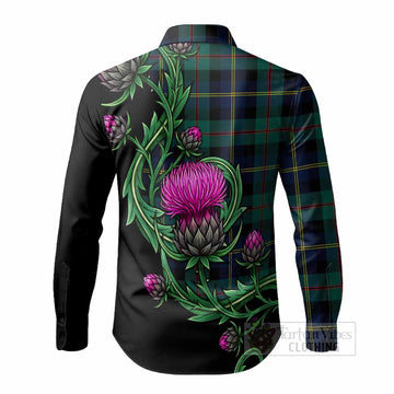 MacAskill (McAskill) Tartan Long Sleeve Button Shirts Resilient Scottish Thistle